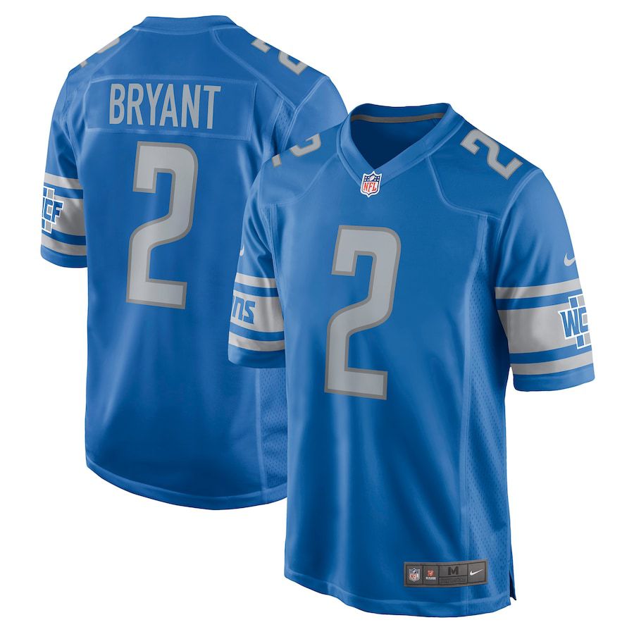Men Detroit Lions #2 Austin Bryant Nike Blue Player Game NFL Jersey